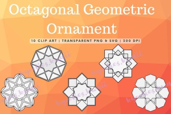 Download Octagonal Geometric Ornament Line Art - Line art Collection
