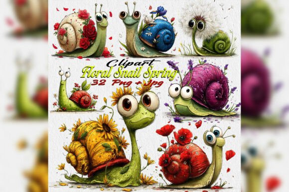 Download Floral Snail PNG Clipart Spring Garden - Floral Collection