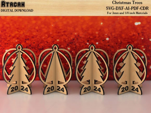 Download 3d Christmas Trees Puzzle Wood Laser Cut - Laser cut Collection