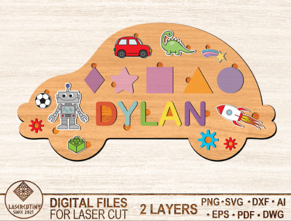 Download Custom Name Boy Shape Puzzle Laser Cut - Laser cut Collection