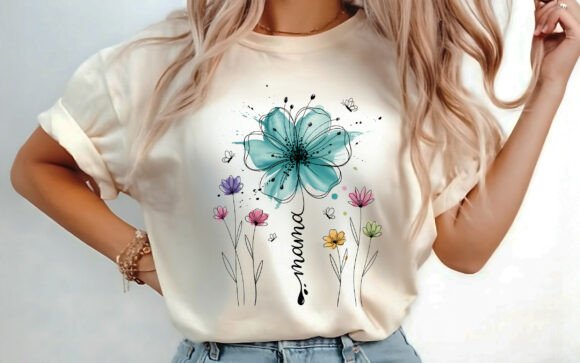 Download Boho Floral Mama T-shirt Design PNG - Floral Collection