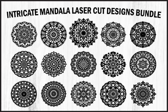 Download Intricate Mandala Laser Cut Designs Bund - Laser cut Collection