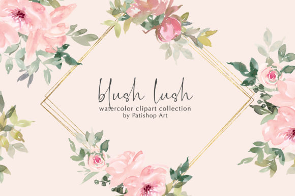 Download Blush Lush Watercolor Floral Clip Art Co - Floral Collection