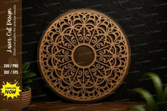Download Mandala Circle Pattern Laser Cut Svg - Laser cut Collection