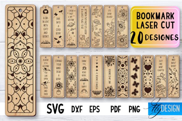Download Bookmark Laser Cut SVG | Bookmark SVG - Laser cut Collection