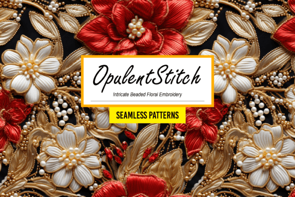 Download OpulentStitch: Floral Embroidery Pattern - Floral Collection