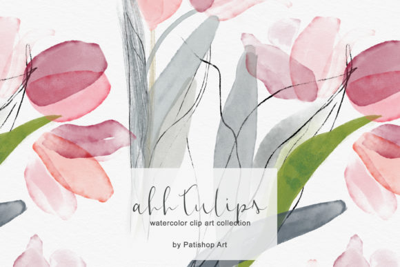 Download Delicate Watercolor Tulip Clipart Set - Delicate Collection