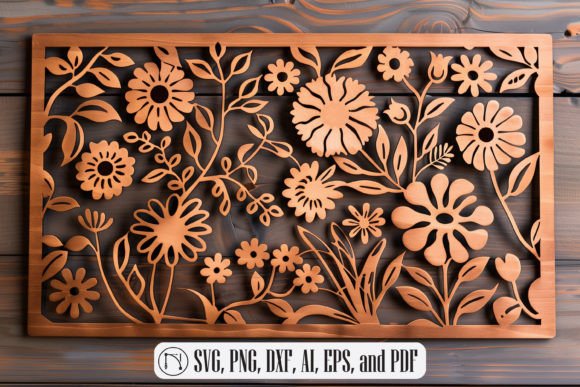 Download Laser Cut Floral Panel SVG Cut File - Laser cut Collection