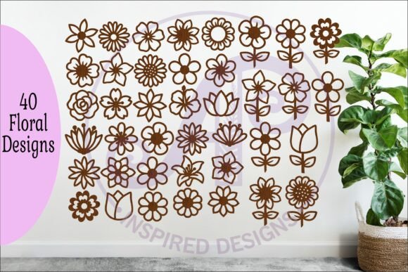 Download 40 Flower SVG Bundle, Floral Cut Files - Floral Collection