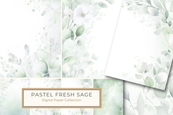 Download Watercolor Light Sage Floral Background - Floral Collection