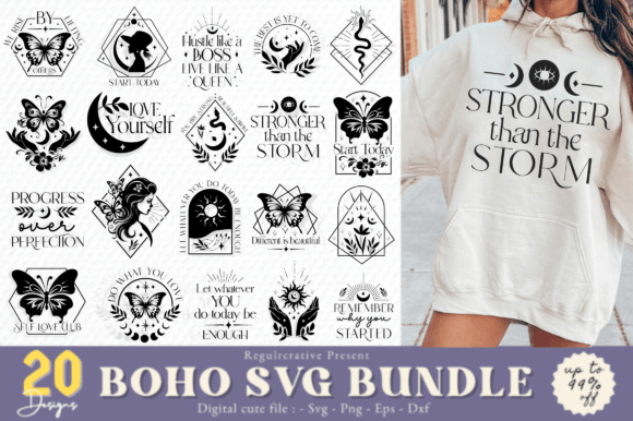 Download Boho Svg Bundle,floral Moon Svg - Floral Collection