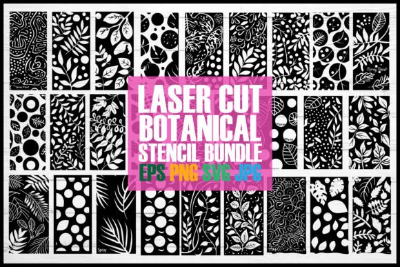 Download Laser Cut Botanical Stencil Bundle - Laser cut Collection