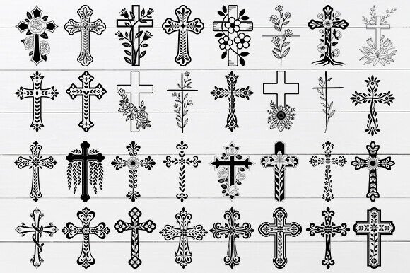 Download Floral Cross SVG Bundle - Floral Collection
