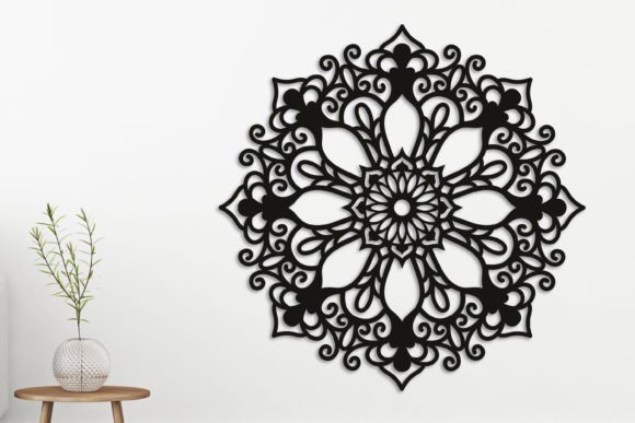 Download Laser Cut Black Mandala Wall Decor Svg - Laser cut Collection