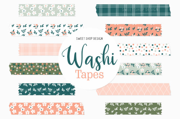Download Digital Washi Tape Floral Fruity - Floral Collection