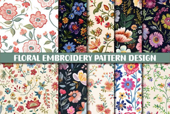 Download Floral Embroidery Pattern Design - Floral Collection