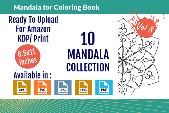 Download Mandalas for Coloring Book Vol - 08 - Premium Bundle