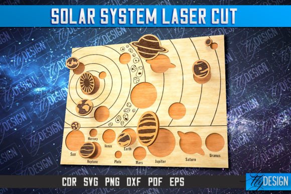Download Solar System Laser Cut | Home Decor SVG - Laser cut Collection