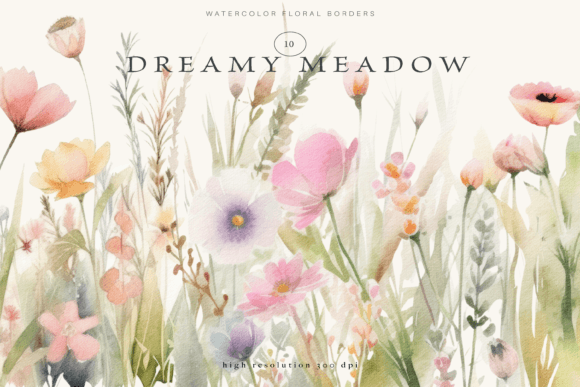 Download Wild Flowers Floral Border Clipart Set - Floral Collection
