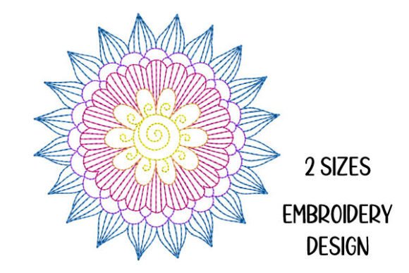Download Small Mandala Flower Line Art Embroidery - Line art Collection