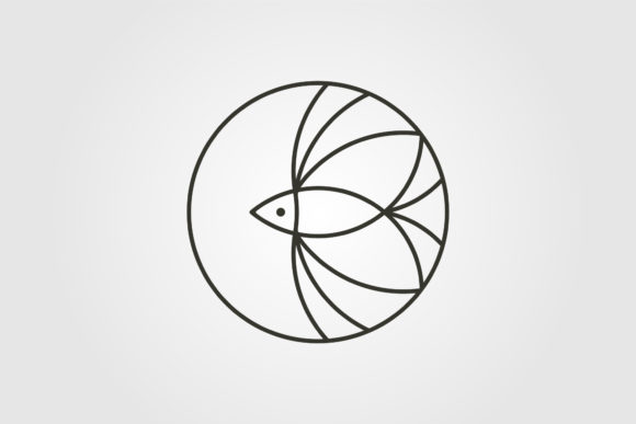 Download Minimal Fish Logo Line Art Vector - Line art Collection