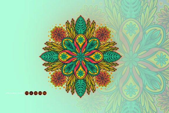 Download Ornate Mandala Geometry with Floral - Floral Collection