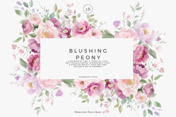 Download Floral Clipart Watercolor Peonies Png - Floral Collection