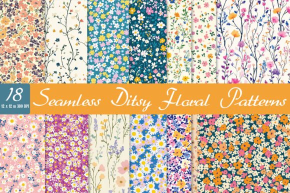 Download Seamless Ditsy Floral Patterns - Floral patterns Collection