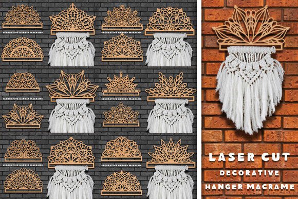 Download Laser Cut Mandala Hanger Macrame Bundle - Laser cut Collection