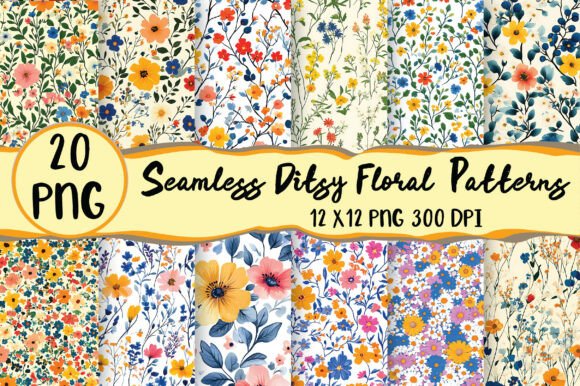 Download Seamless Ditsy Floral Patterns - Floral patterns Collection