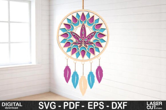 Download Mandala Dreamcatcher SVG Laser Cut - Laser cut Collection