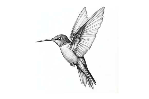 Download Hummingbird Sketch Line Art Print PNG - Line art Collection