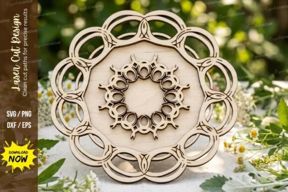 Download Ring Mandala Laser Cut SVG ,laser Cut - Laser cut Collection