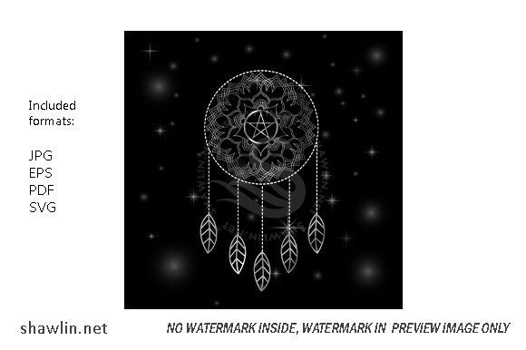 Download Silver Mandala Floral Dreamcatcher - Floral Collection