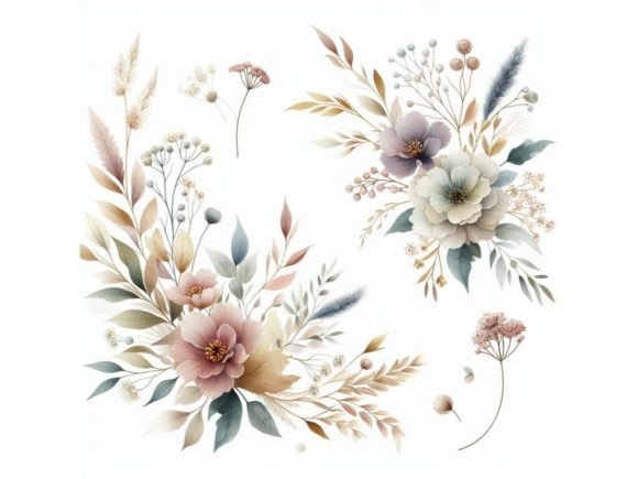 Download Elegant Boho Floral Design Featuring Del - Floral Collection