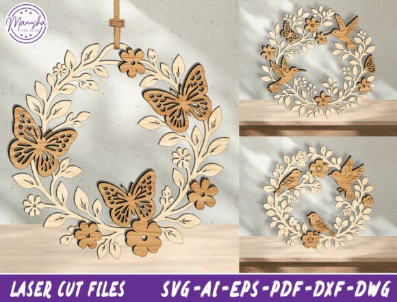 Download Personalized Floral Wreath SVG Bundle - Floral Collection