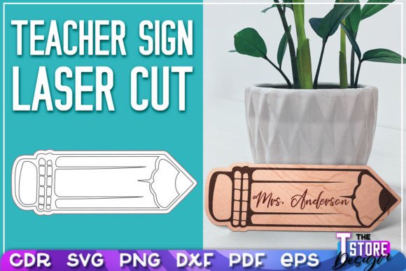 Download Teacher Sign Laser Cut SVG | School SVG - Laser cut Collection