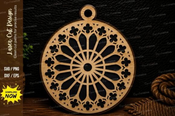 Download Mandala Ornament Laser Cut Svg Design - Laser cut Collection