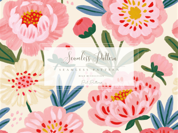 Download Blush Peony Seamless Floral Pattern PNG - Floral Collection