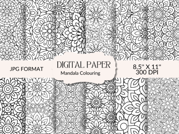 Download 12 Floral Mandala Colouring Pages - Floral Collection