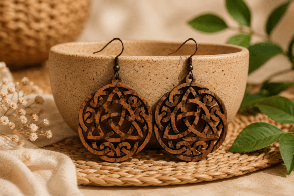 Download Art Deco Geometric Laser Cut Earring - Laser cut Collection