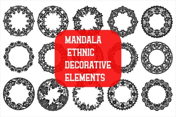 Download Mandala Frame with Abstract Floral - Floral Collection