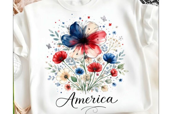 Download Boho Floral USA 250 T-shirt Design Png - Floral Collection