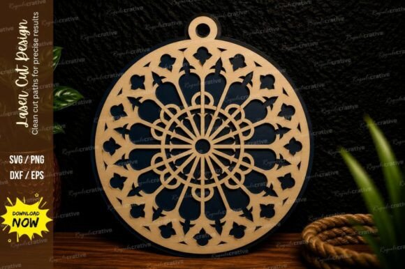 Download Mandala Ornament Laser Cut Svg Design - Laser cut Collection