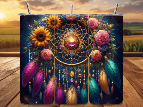 Download Floral Mandala Dreamcatcher Tumbler Wrap - Mandala dreamcatcher Collection