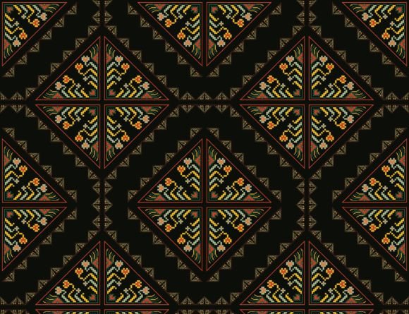 Download Geometric Floral Embroidery Pattern - Floral Collection