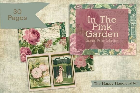 Download Pink Garden Floral Journal Papers - Floral Collection