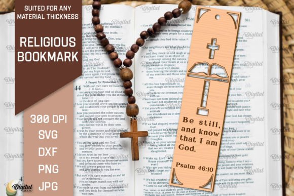 Download Wood Laser Cut Religious Bookmark - Laser cut Collection