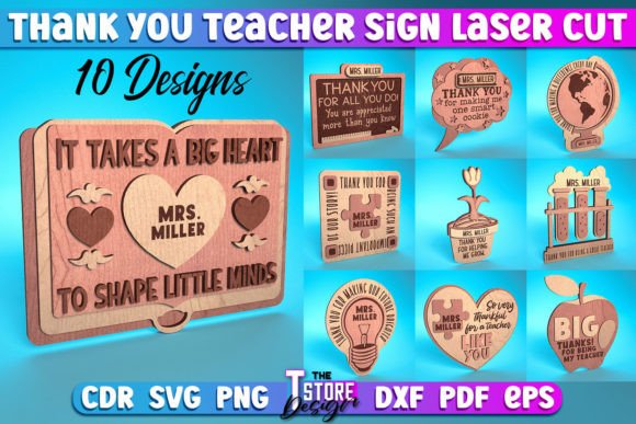 Download Thank You Teacher Sign Laser Cut SVG | - Laser cut Collection